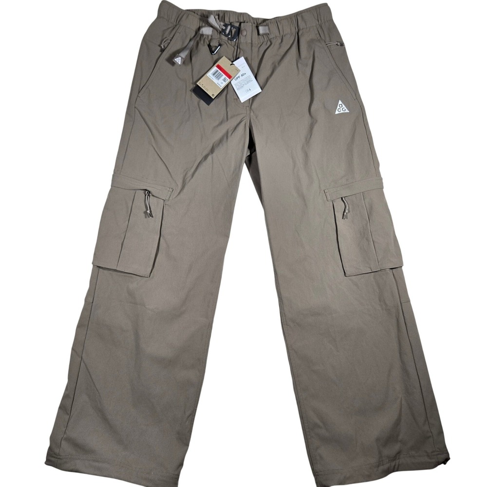 Nike ACG Smith Summit Womens Cargo Pants Khaki Beige FN1947-233 Size Large